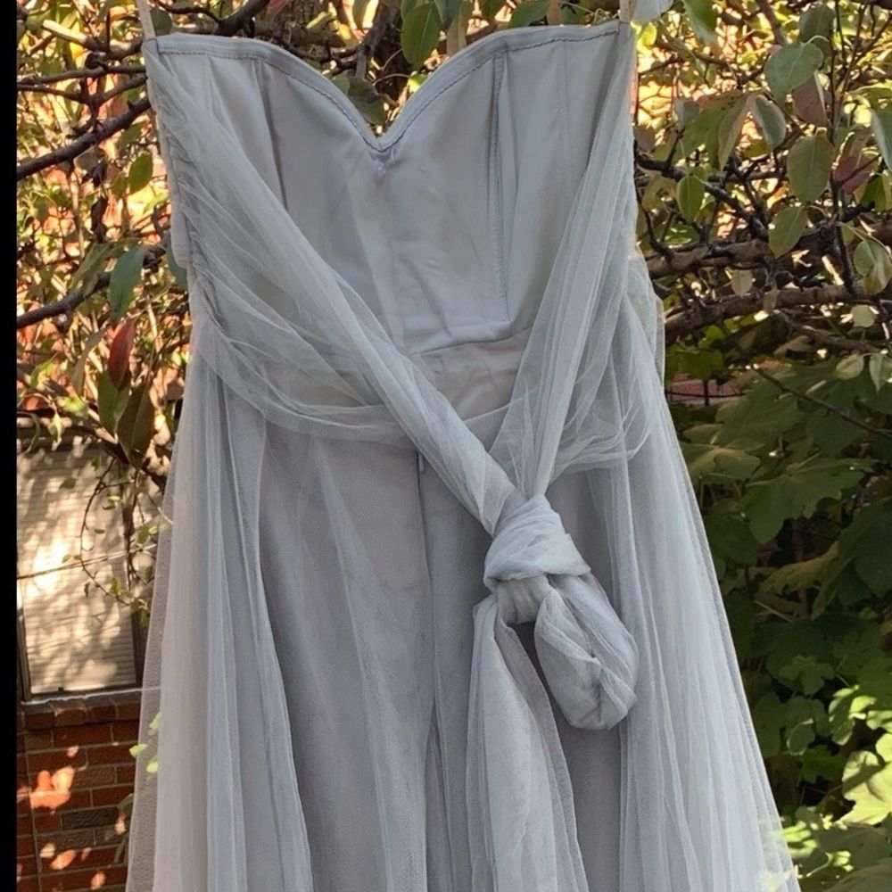 Jenny Yoo Julia Morning Mist Tulle Dress 1853 - Picture 8 of 9